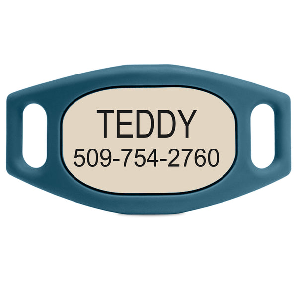 Silent Silicone Slide-On Pet ID Tag - Fits Most Collars