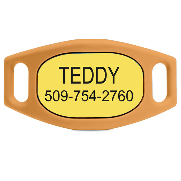 Silent Silicone Slide-On Pet ID Tag - Fits Most Collars