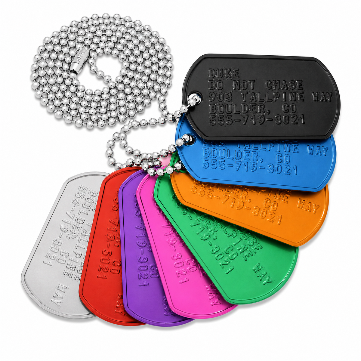Personalized Embossed US Military Dog Tags - Volume Pricing (1 Tag per Unit)