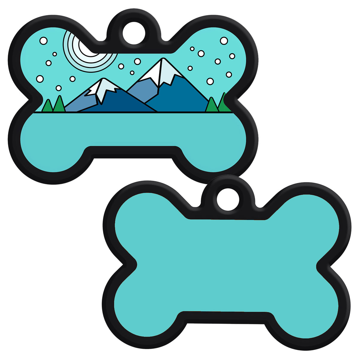 Bone Silent Silicone Dog ID Tag - 9 Designs