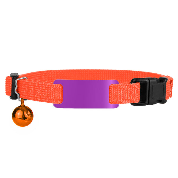 Personalized Reflective Cat Collar with Tag and Safety Buckle
