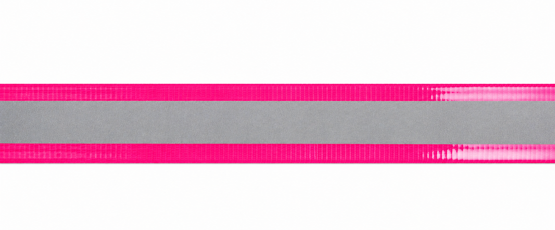 Hot pink with reflective silver stripe swatch