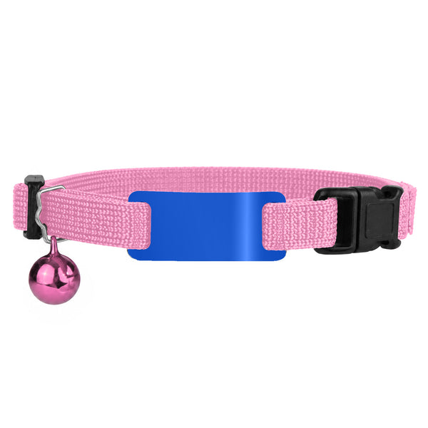 Personalized Reflective Cat Collar with Tag and Safety Buckle