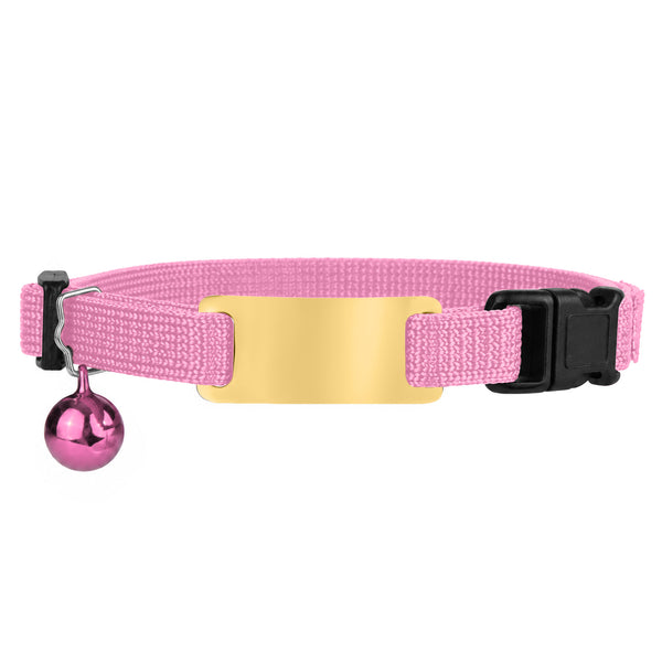 Personalized Reflective Cat Collar with Tag and Safety Buckle