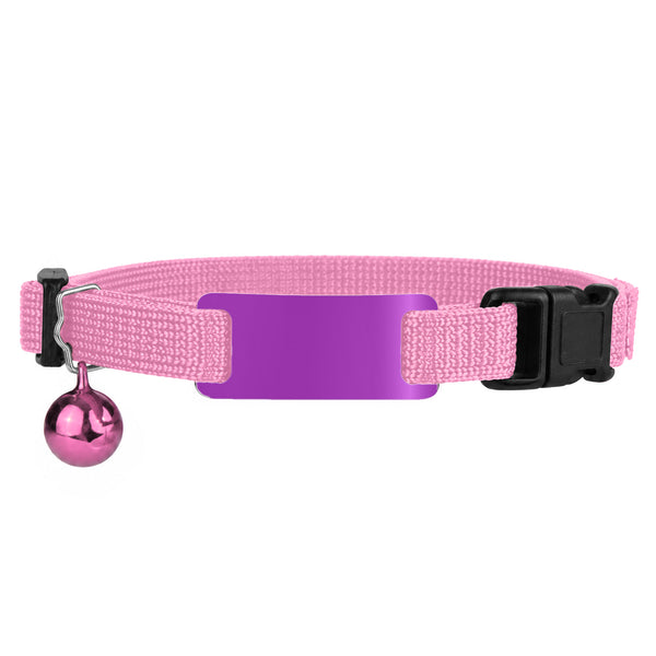 Personalized Reflective Cat Collar with Tag and Safety Buckle