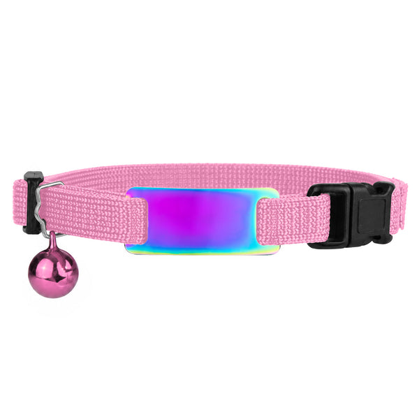 Personalized Reflective Cat Collar with Tag and Safety Buckle