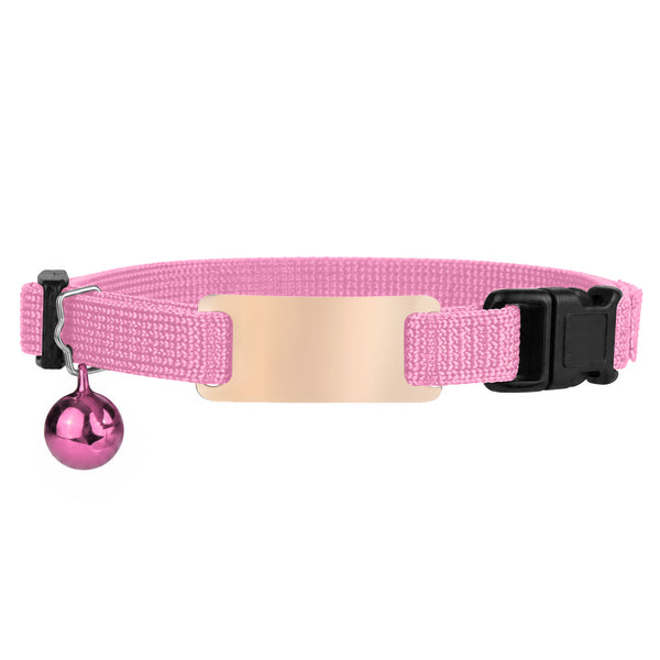 Personalized Reflective Cat Collar with Tag and Safety Buckle