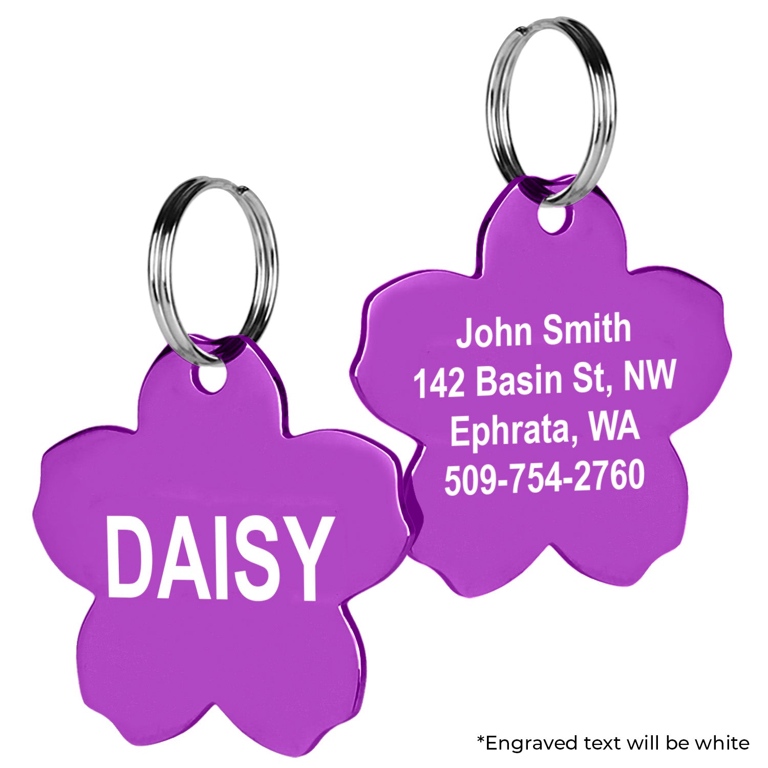 Flower Pet ID Tag