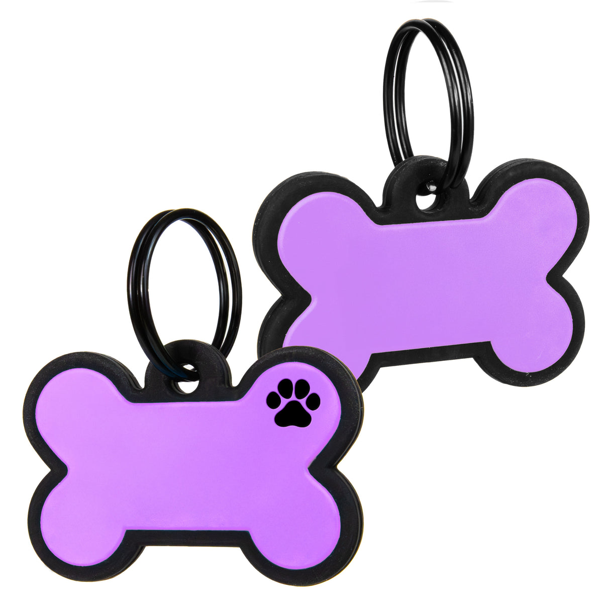 Bone Silent Silicone Dog ID Tag