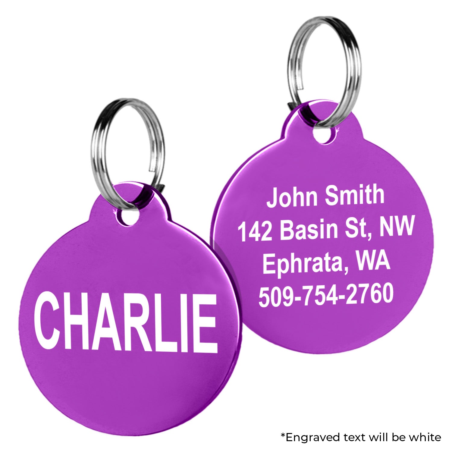 Round Pet ID Tag