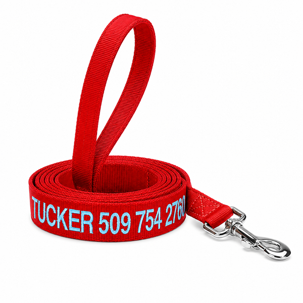 6 Foot Personalized Nylon Dog Leash