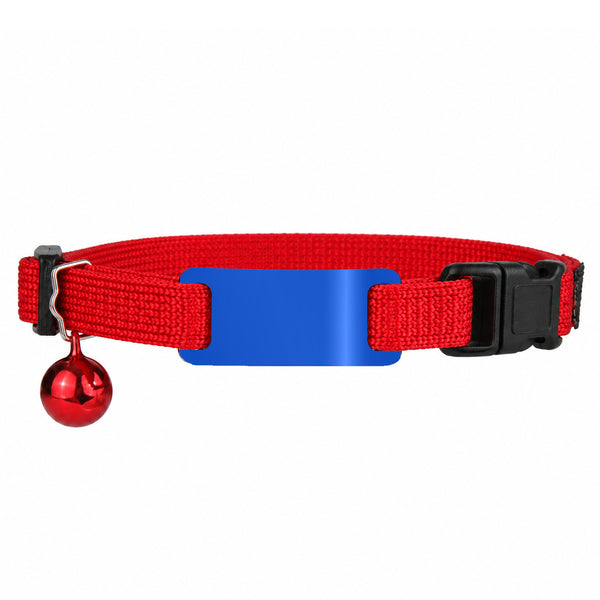Personalized Reflective Cat Collar with Tag and Safety Buckle