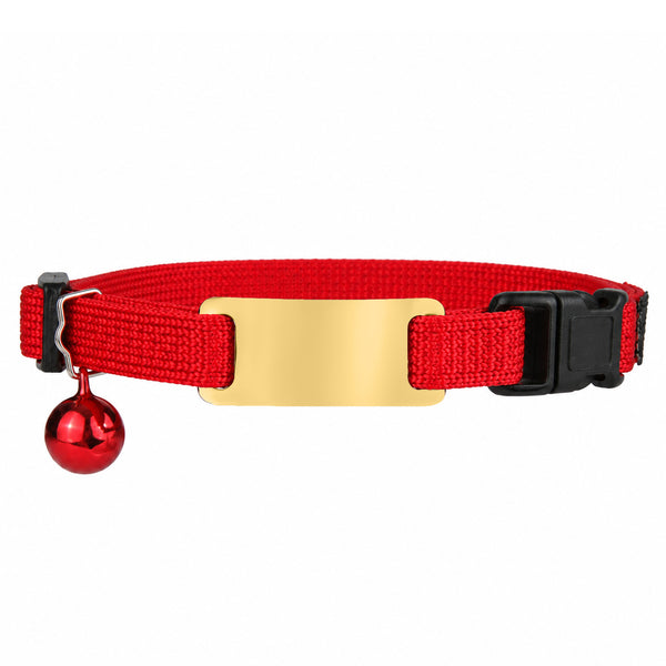 Personalized Reflective Cat Collar with Tag and Safety Buckle