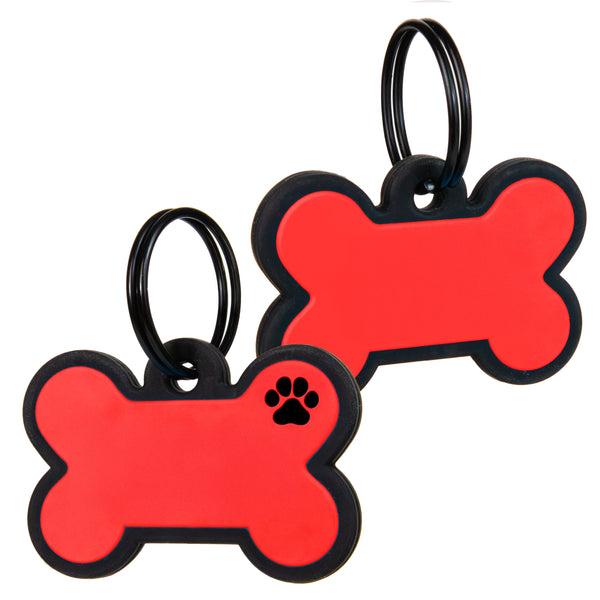 Bone Silent Silicone Dog ID Tag