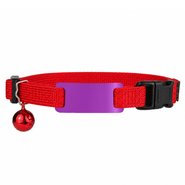 Personalized Reflective Cat Collar with Tag and Safety Buckle