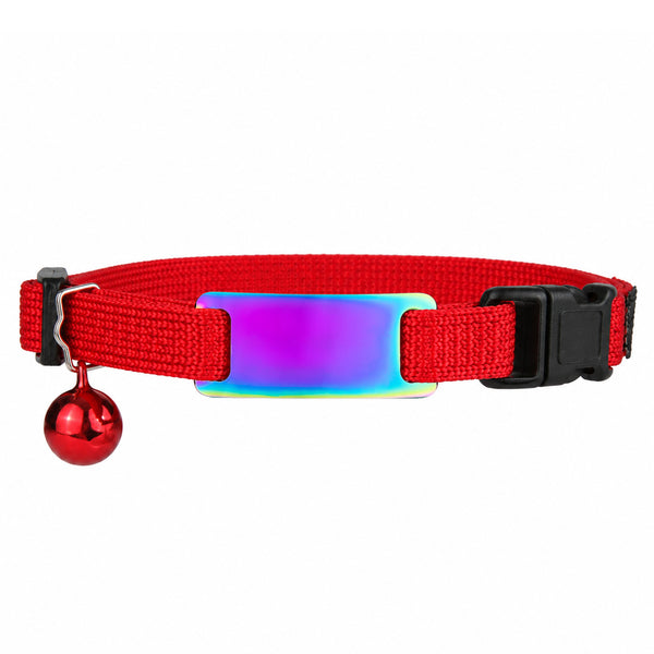 Personalized Reflective Cat Collar with Tag and Safety Buckle