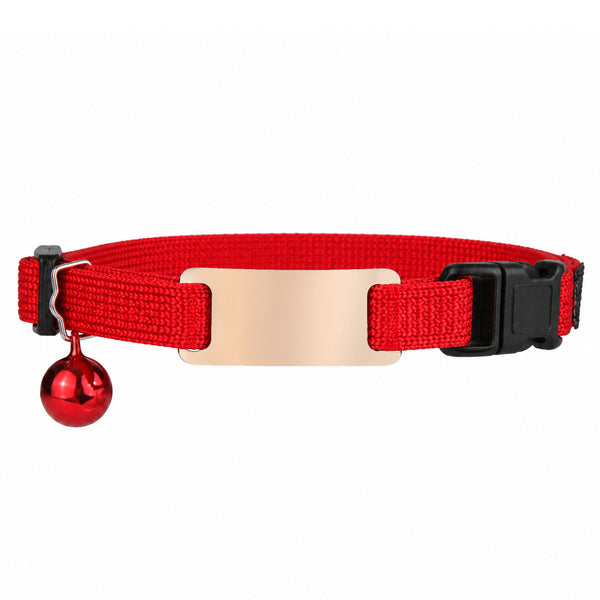 Personalized Reflective Cat Collar with Tag and Safety Buckle
