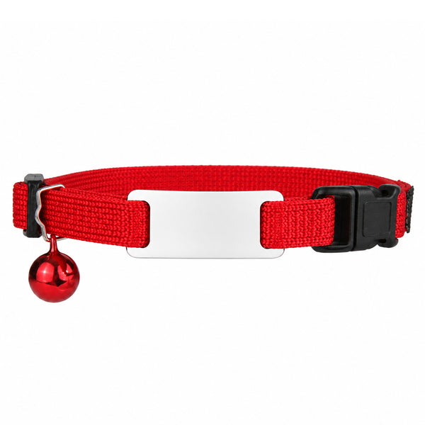 Personalized Reflective Cat Collar with Tag and Safety Buckle