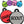 Load image into Gallery viewer, Angled view of round silent silicone pet ID tags showcasing colorful options and sample engravings on a white background
