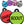 Load image into Gallery viewer, Front view of Round Silent Silicone Pet ID Tags showcasing colorful engraved names and paw prints on a white background
