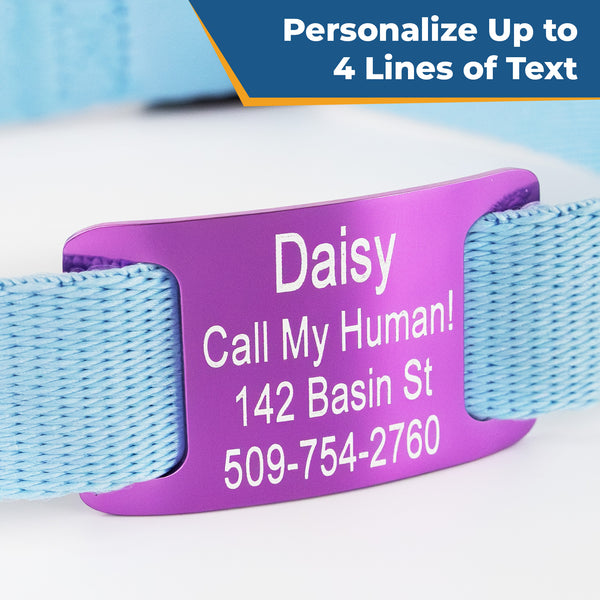 Silent Slide-On Pet ID Tag - Fits Most Collars