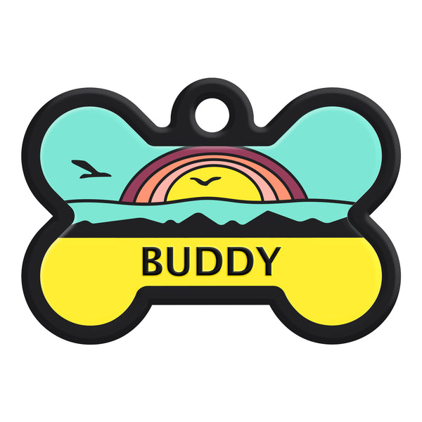 Bone Silent Silicone Dog ID Tag - 9 Designs