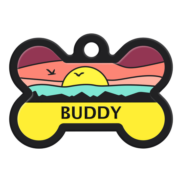 Bone Silent Silicone Dog ID Tag - 9 Designs