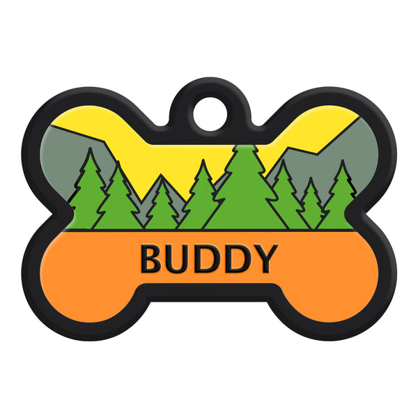 Bone Silent Silicone Dog ID Tag - 9 Designs