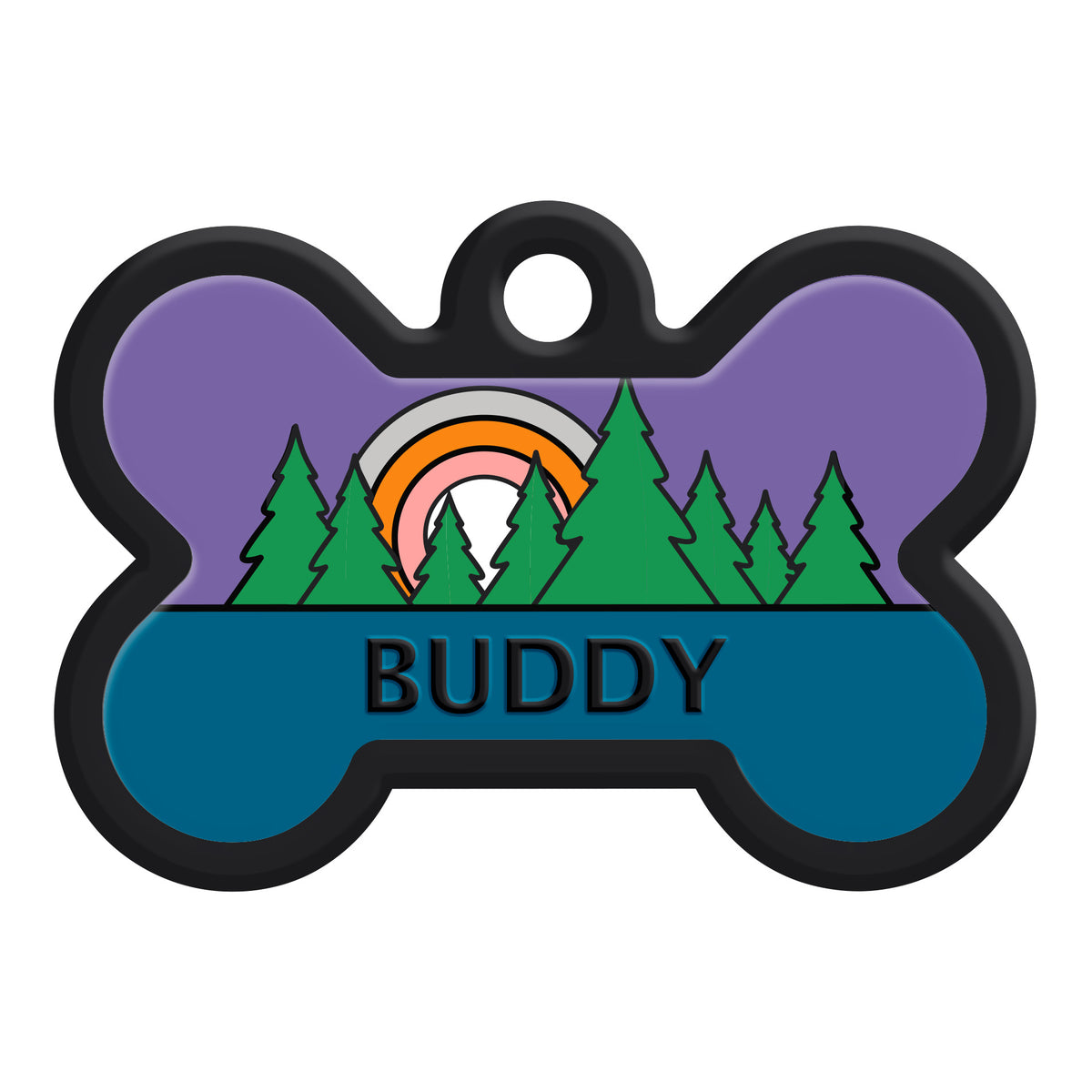 Bone Silent Silicone Dog ID Tag - 9 Designs