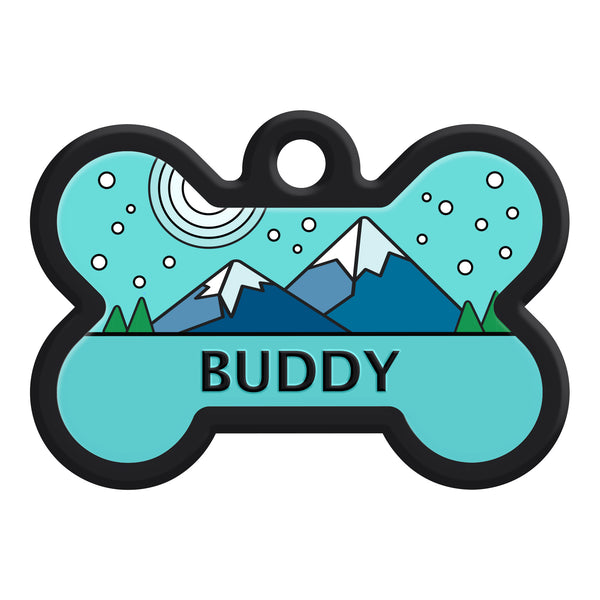 Bone Silent Silicone Dog ID Tag - 9 Designs