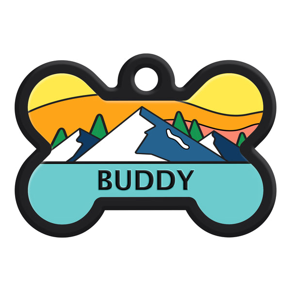 Bone Silent Silicone Dog ID Tag - 9 Designs