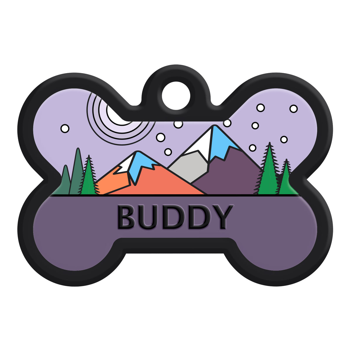 Bone Silent Silicone Dog ID Tag - 9 Designs