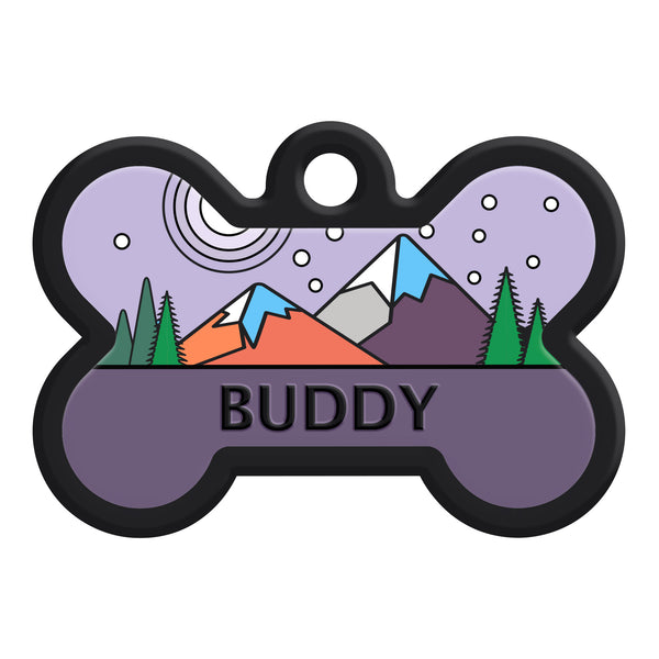 Bone Silent Silicone Dog ID Tag - 9 Designs