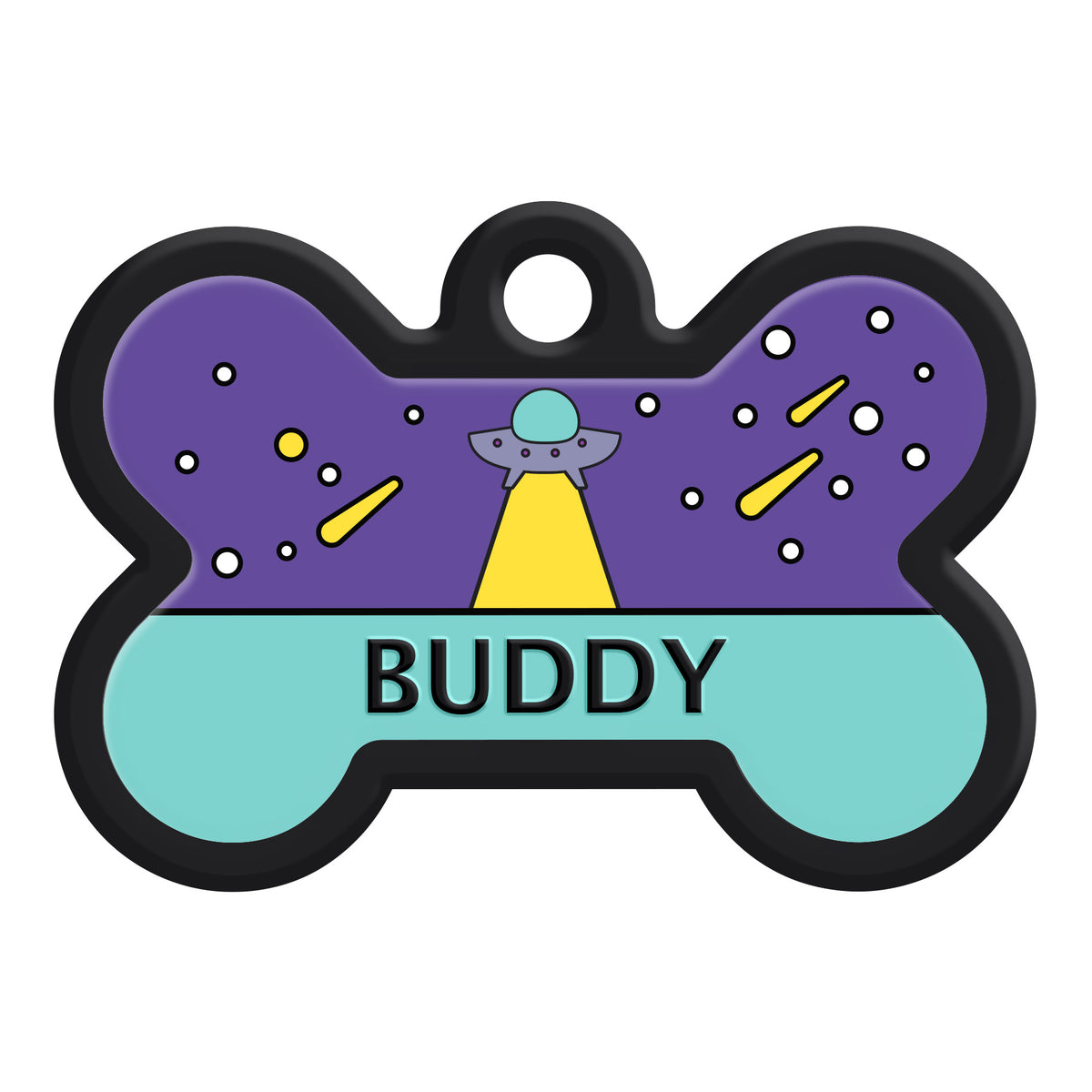Bone Silent Silicone Dog ID Tag - 9 Designs