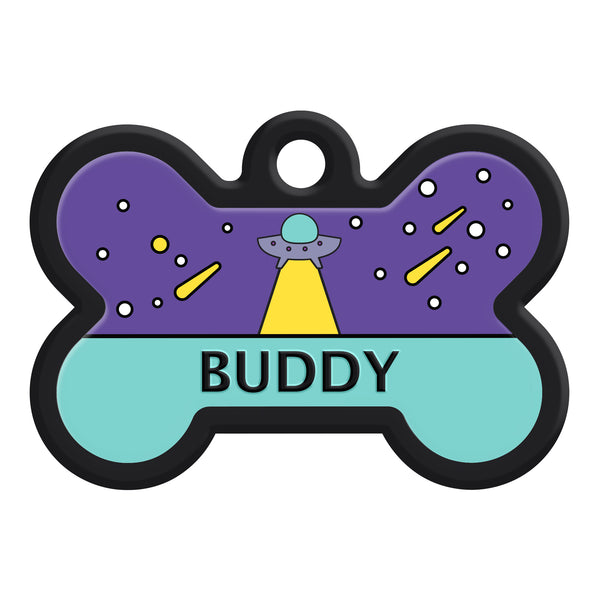 Bone Silent Silicone Dog ID Tag - 9 Designs