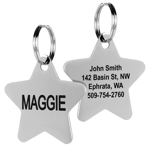 Star Pet ID Tag