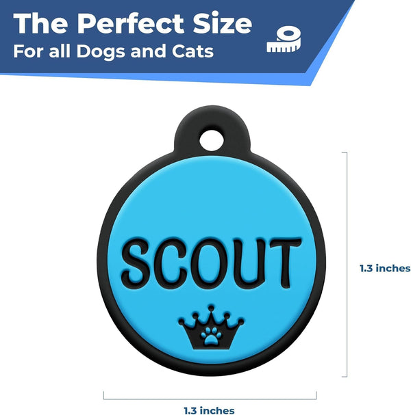 Round Silent Silicone Pet ID Tag