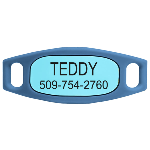Silent Silicone Slide-On Pet ID Tag - Fits Most Collars