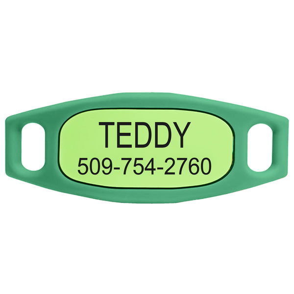 Silent Silicone Slide-On Pet ID Tag - Fits Most Collars