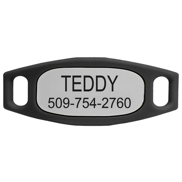 Silent Silicone Slide-On Pet ID Tag - Fits Most Collars