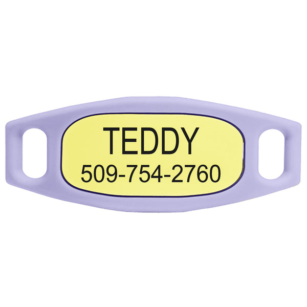 Silent Silicone Slide-On Pet ID Tag - Fits Most Collars