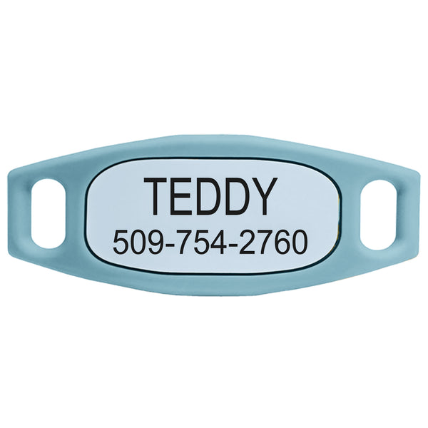 Silent Silicone Slide-On Pet ID Tag - Fits Most Collars