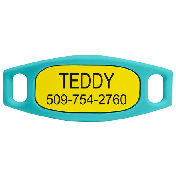 Silent Silicone Slide-On Pet ID Tag - Fits Most Collars