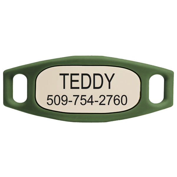 Silent Silicone Slide-On Pet ID Tag - Fits Most Collars