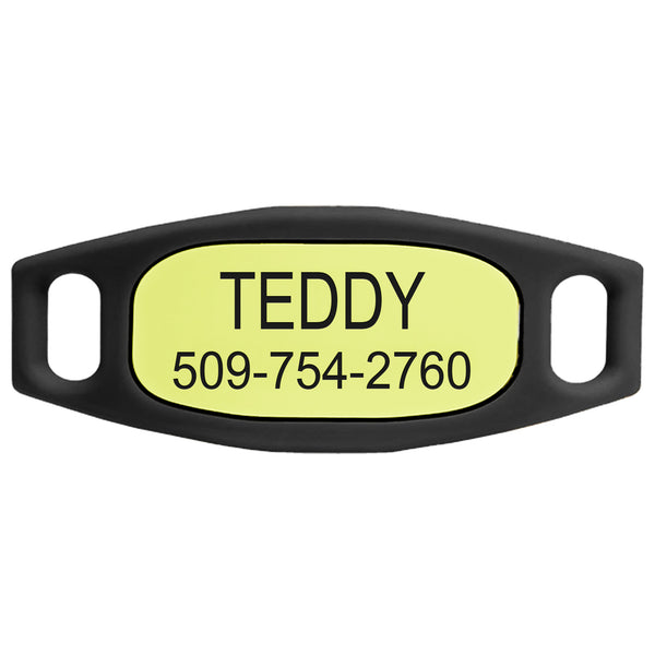 Silent Silicone Slide-On Pet ID Tag - Fits Most Collars