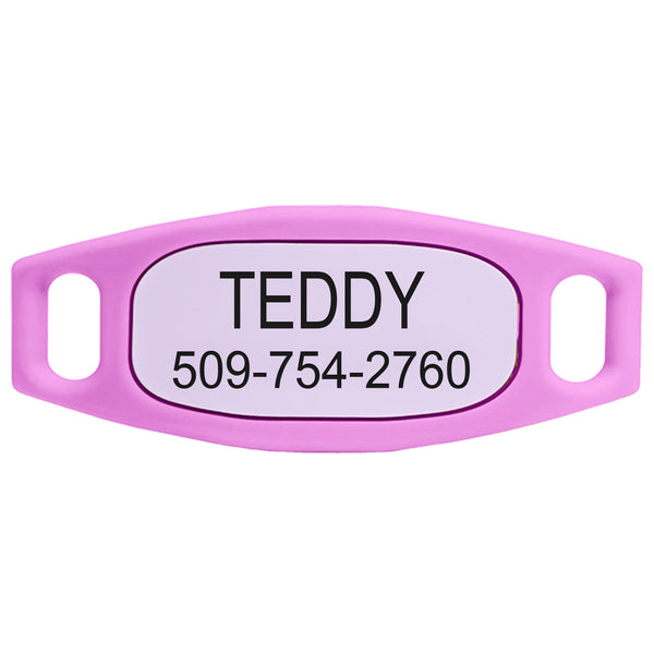 Silent Silicone Slide-On Pet ID Tag - Fits Most Collars