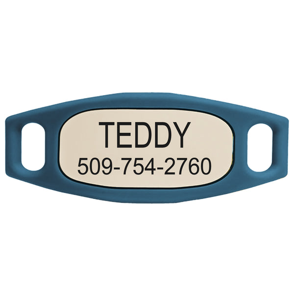 Silent Silicone Slide-On Pet ID Tag - Fits Most Collars