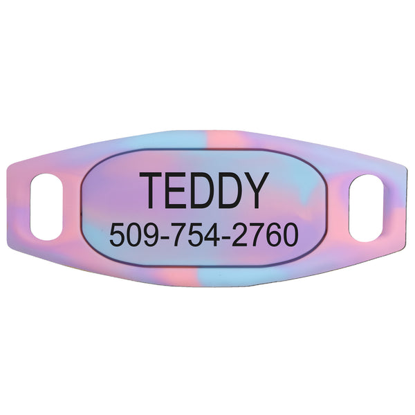 Silent Silicone Slide-On Pet ID Tag - Fits Most Collars