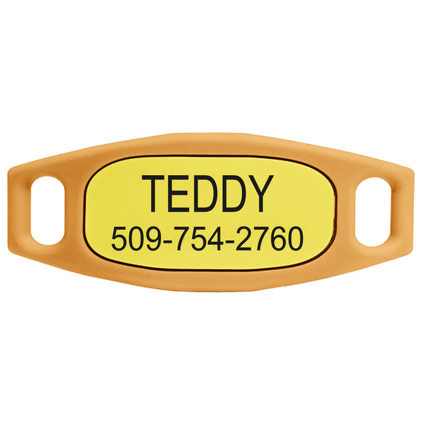 Silent Silicone Slide-On Pet ID Tag - Fits Most Collars