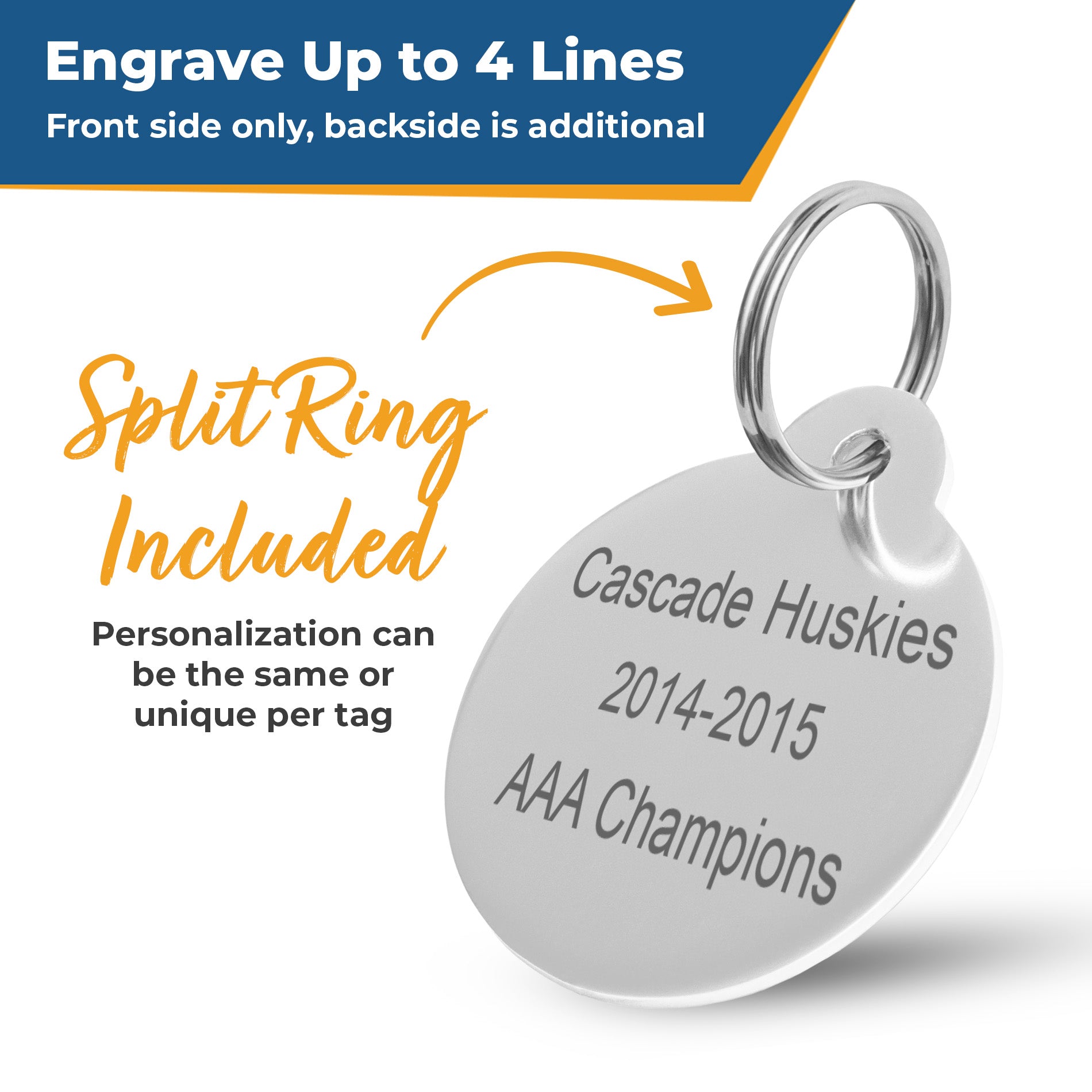 Custom Pet Tags in Stainless Steel - Volume Pricing